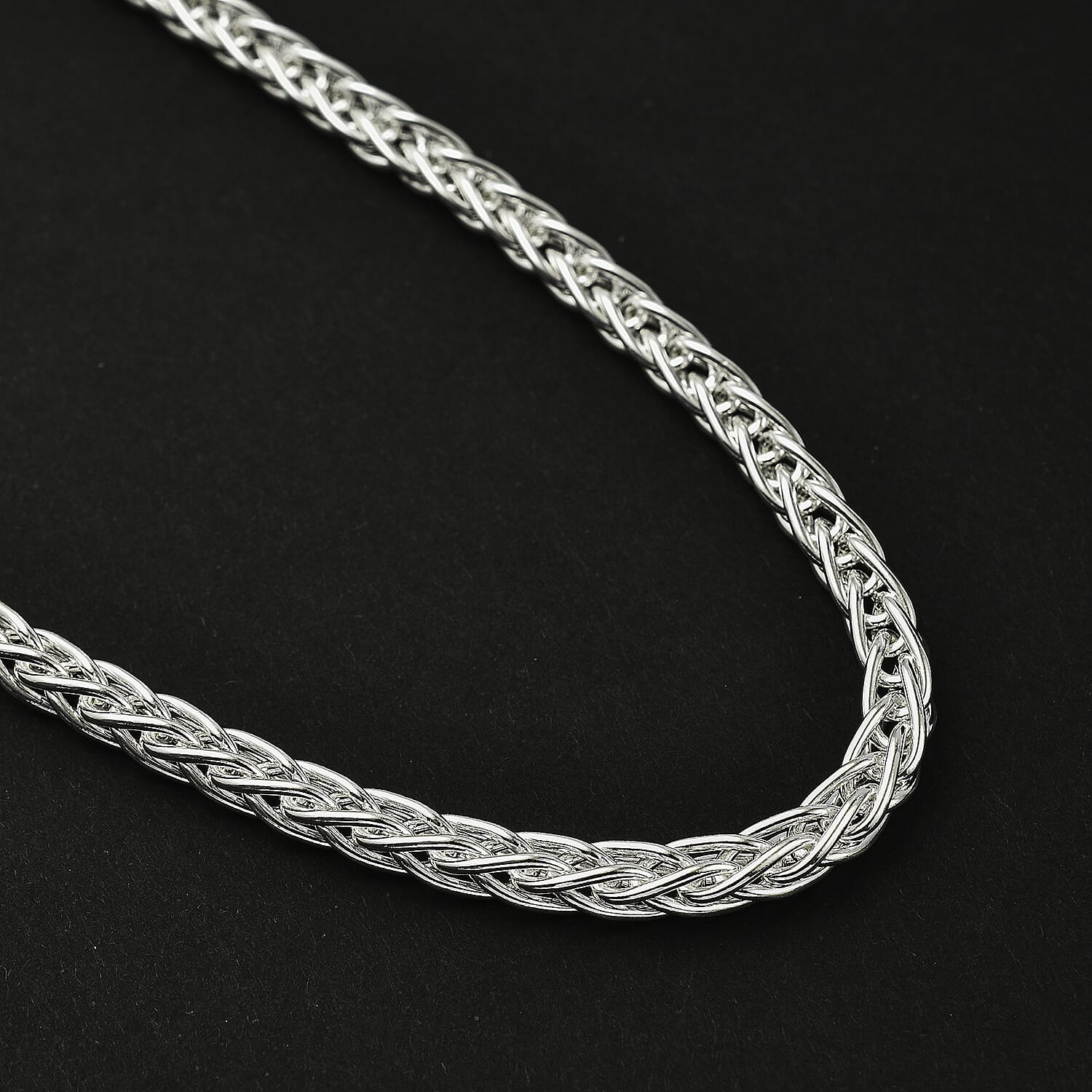 Italian Closeout - Sterling Silver Handmade Spiga Necklace (Size - 20), Silver Wt. 46.00 GM