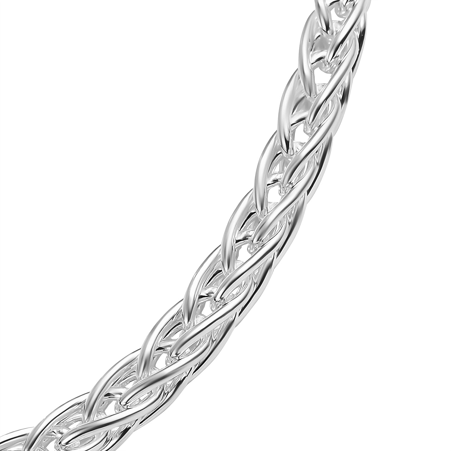 Italian Closeout - Sterling Silver Handmade Spiga Necklace (Size - 20), Silver Wt. 46.00 GM