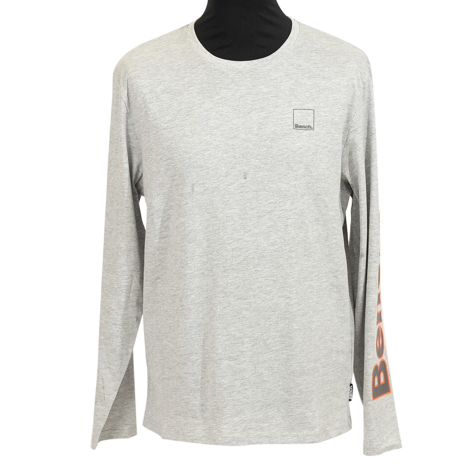 BENCH 100% Cotton Long Sleeve Top (Size XL) - Grey Marl