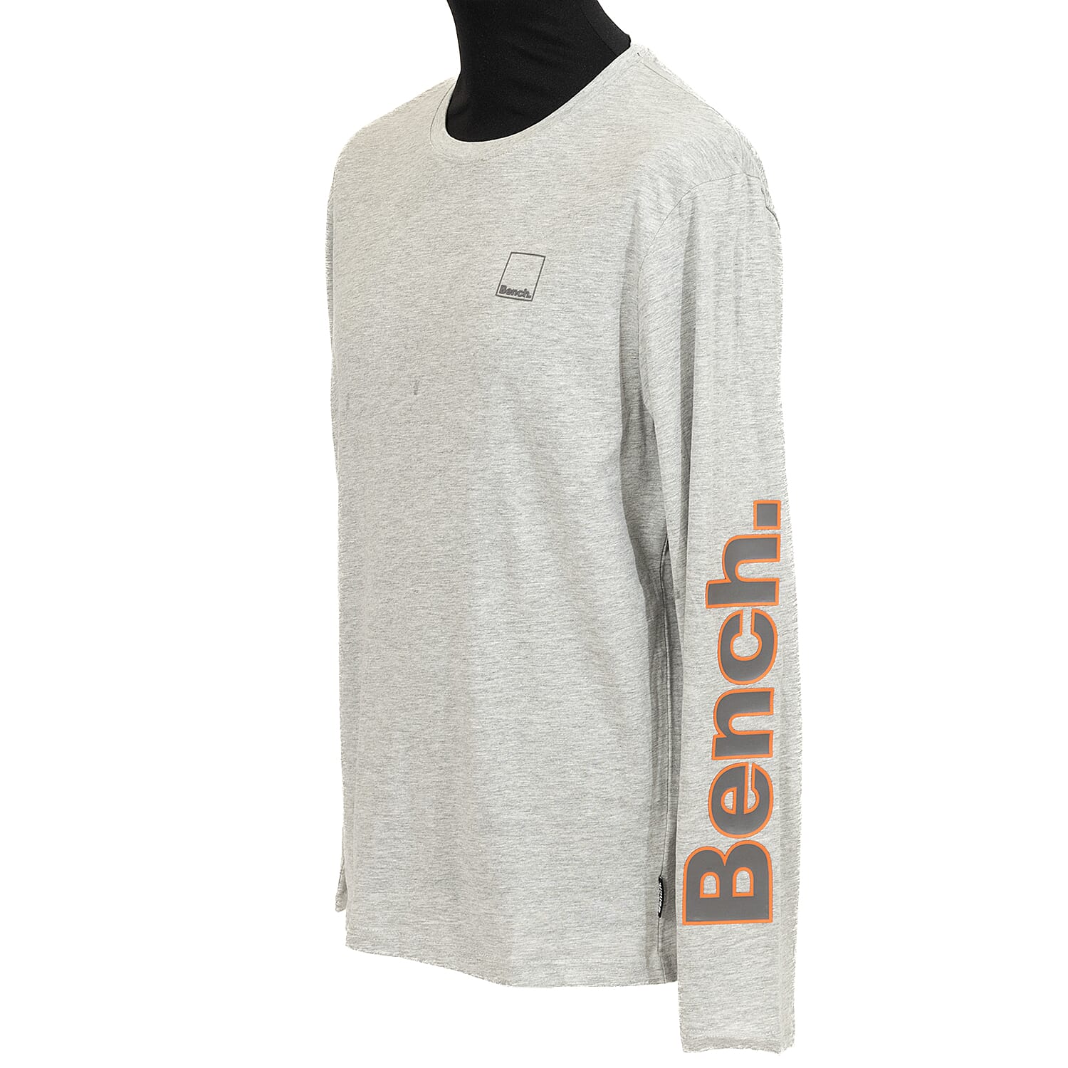 BENCH 100% Cotton Long Sleeve Top (Size XL) - Grey Marl