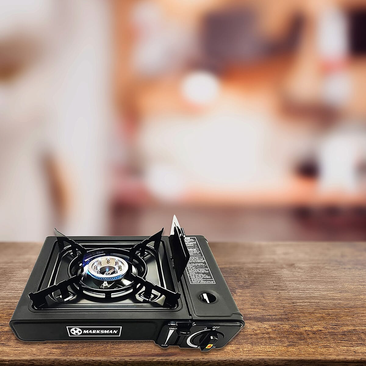 Portable Gas Stove with Auto Safety Shutoff