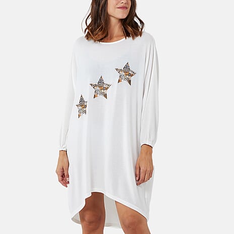 Nova of London Long Sleeve Top - White (S-M)