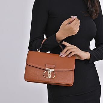 https://tjcuk.sirv.com/Products/77/3/7730142/Genuine-Leather-Crossbody-Bag-Size-25x9x15-cm-Tan-Black_7730142_2.jpg?w=342&h=342