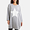 Foil Star Side Pockets Sweatshirt Dress  - Grey