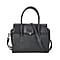 Genuine Leather Solid Crossbody Bag with Handle Drop - Yellow