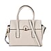 Genuine Leather Solid Crossbody Bag with Handle Drop - Black