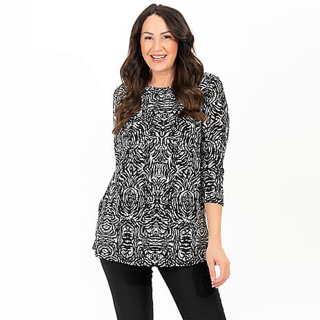 Polyester Tunic (Size 1x1 cm) - Black Mono