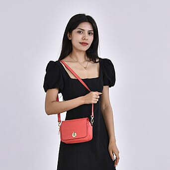 https://tjcuk.sirv.com/Products/77/3/7730328/Genuine-Leather-Croc-Emobossed-Crossbody-Bag-Size-19x7x14-cm-Red-Black_7730328_1.jpg?w=342&h=342