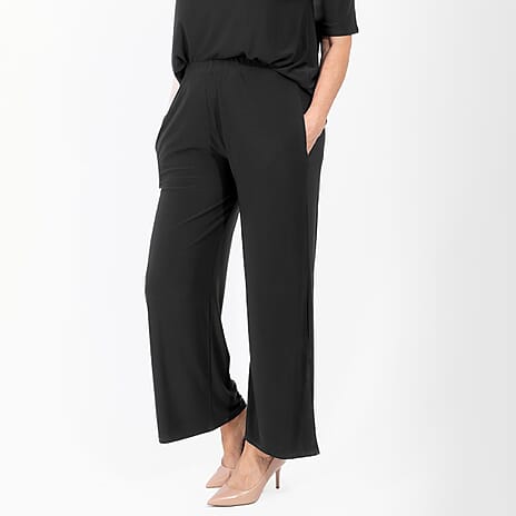 Nicole Wide Leg Trouser (Size S) - Black