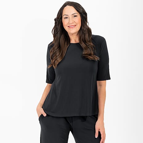 Nicole Wide Leg Trouser (Size S) - Black