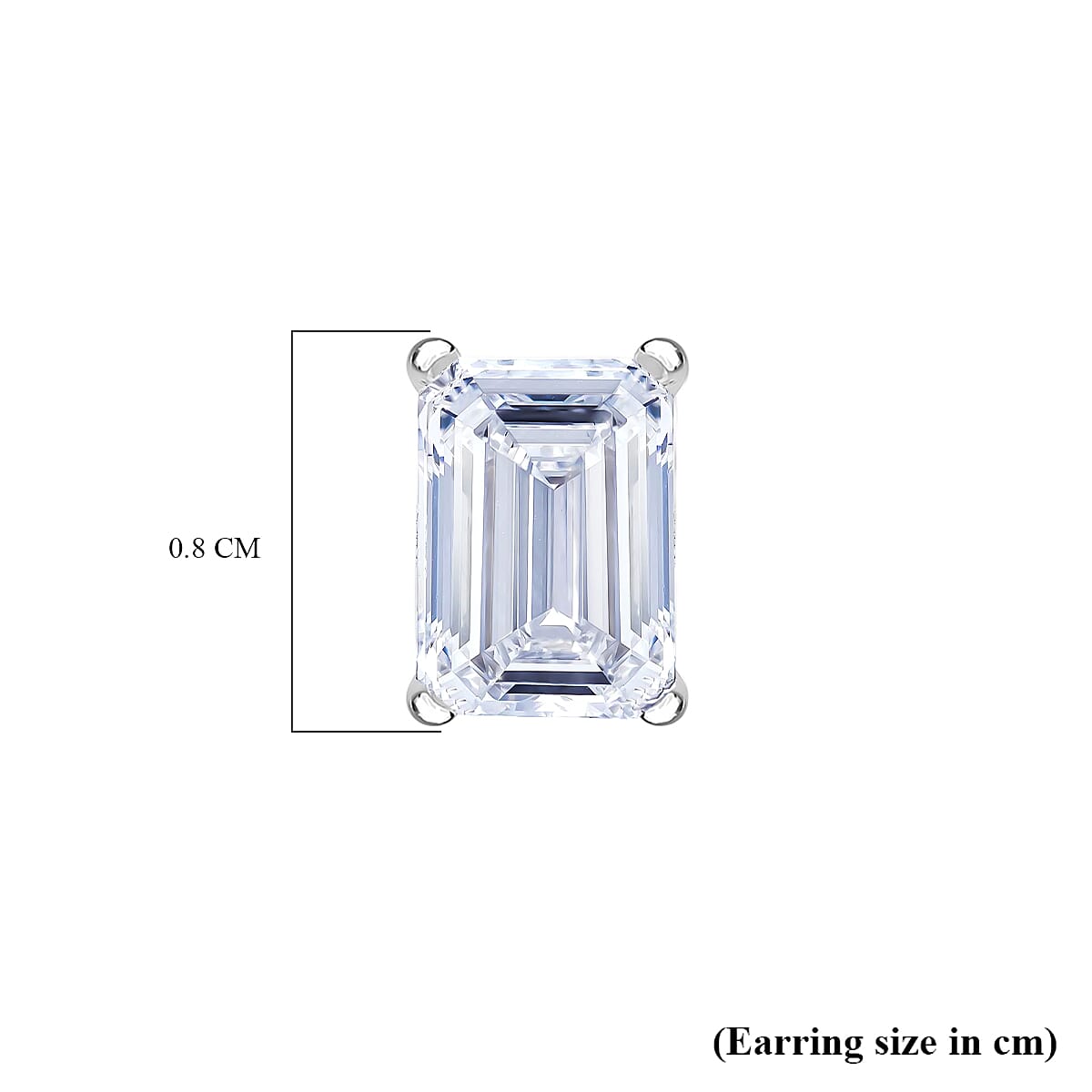 Luxuriant - 14K White Gold SGL Certified Lab Grown Emerald Cut Diamond (VS-EF) Stud Push Post Earrings 2.00 Ct.