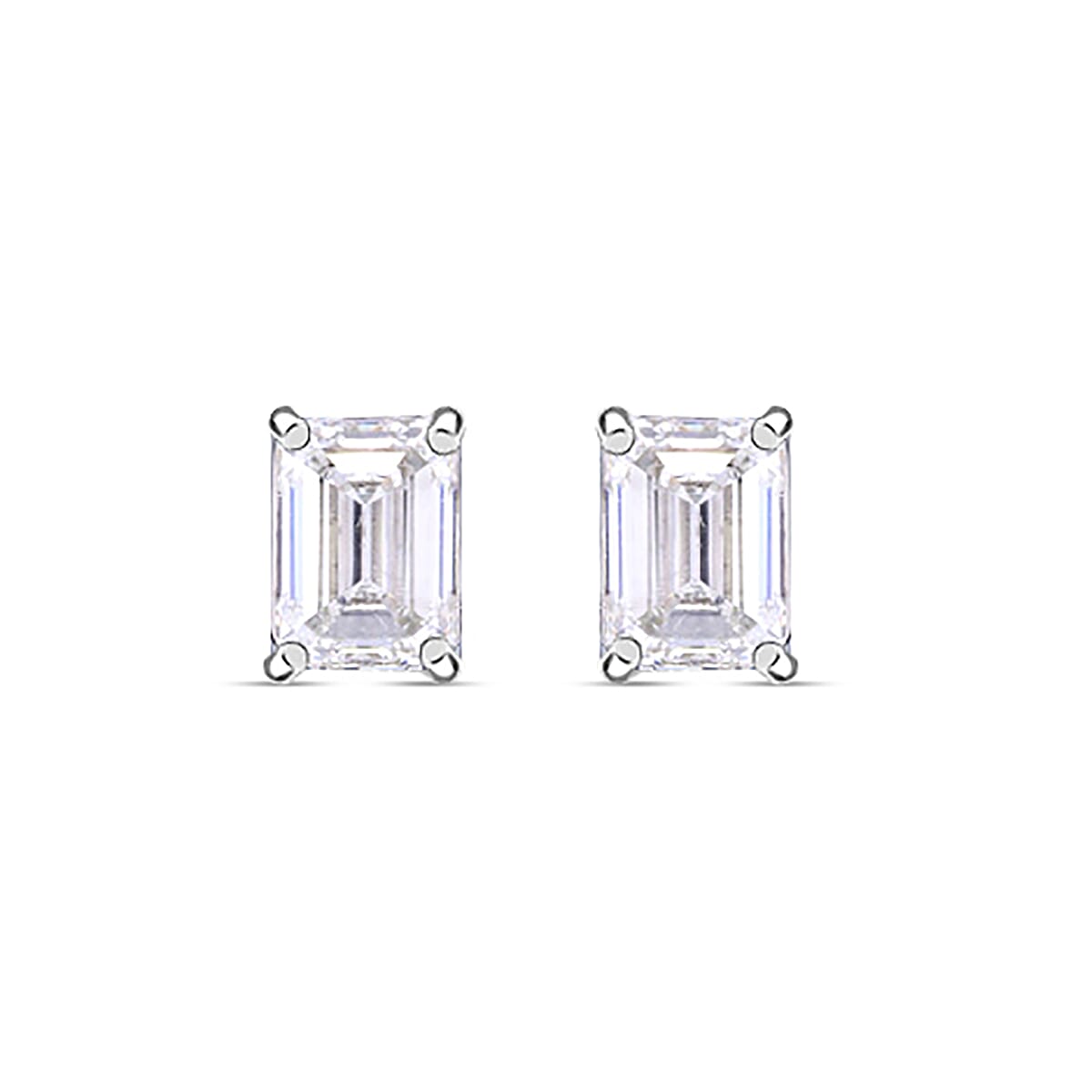 Luxuriant Diamond - 9K White Gold SGL Certified Lab Grown Diamond (VS-E-F) Stud Earrings 1.00 Ct