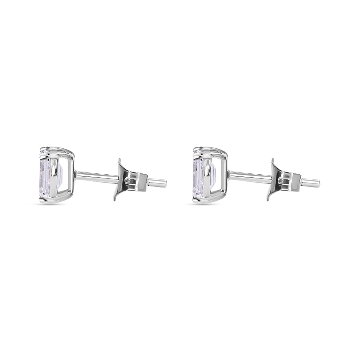 Luxuriant Diamond - 9K White Gold SGL Certified Lab Grown Diamond (VS-E-F) Stud Earrings 1.00 Ct