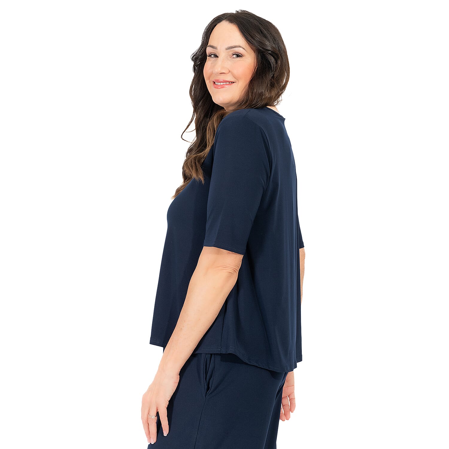 Polyester Top (Size 1x1 cm) - Navy