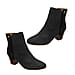 Ravel Premium Leather Womens Teelin Heeled Ankle Boots - BlackStripe