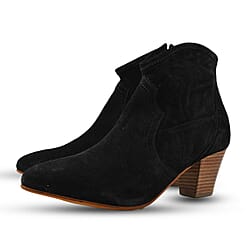 Ravel Premium Leather Womens Teelin Heeled Ankle Boots - BlackStripe