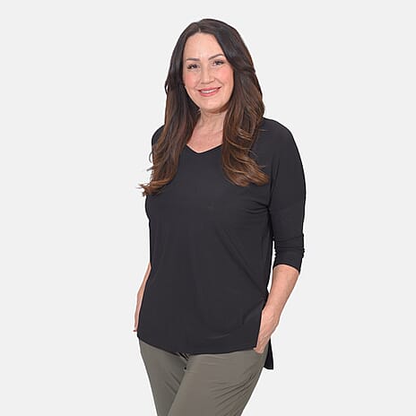 Styled By Side Split Top (Size L) - Black