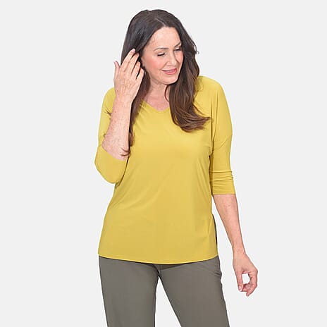 Styled By Side Split Top (Size S) - Lime