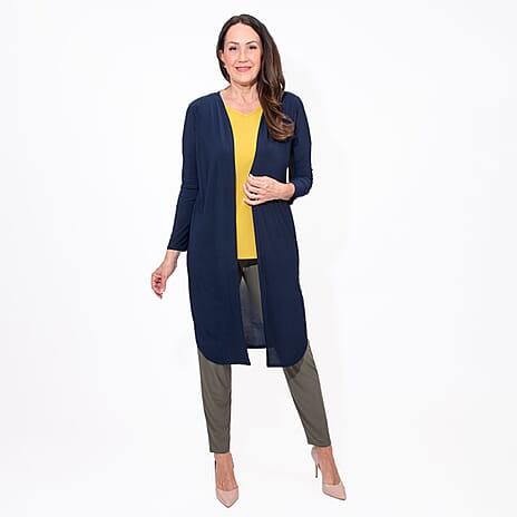 Styled By Long Line Jacket (Size M) - Navy