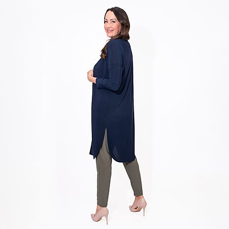 Styled By Long Line Jacket (Size M) - Navy