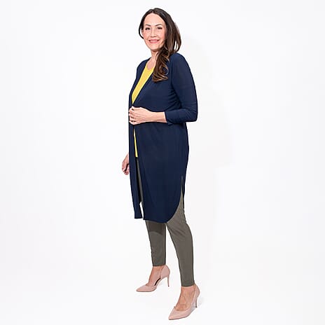 Styled By Long Line Jacket (Size M) - Navy