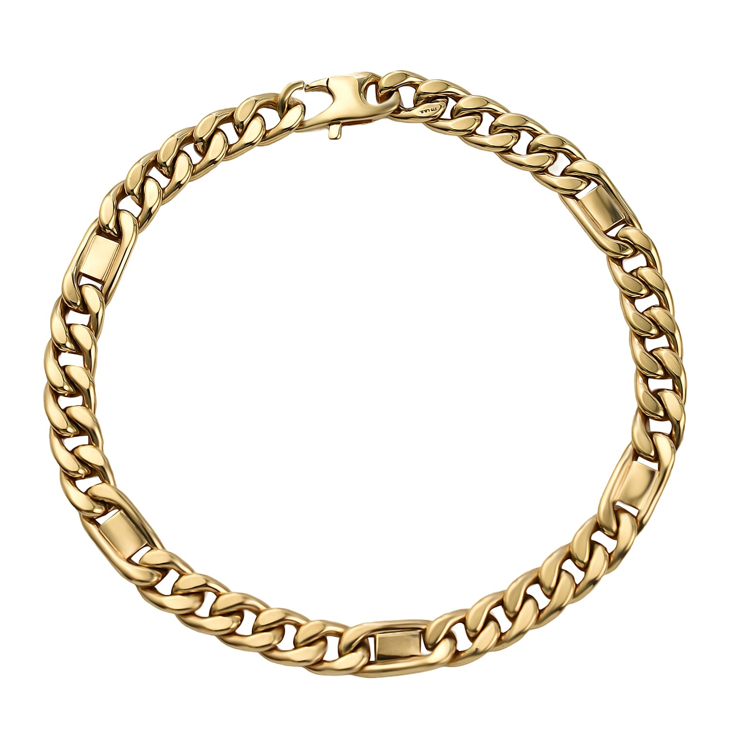 Dubai Closeout - 9K Yellow Gold Cuban Link Bracelet (Size - 8.25), Gold Wt. 8.60 Gms