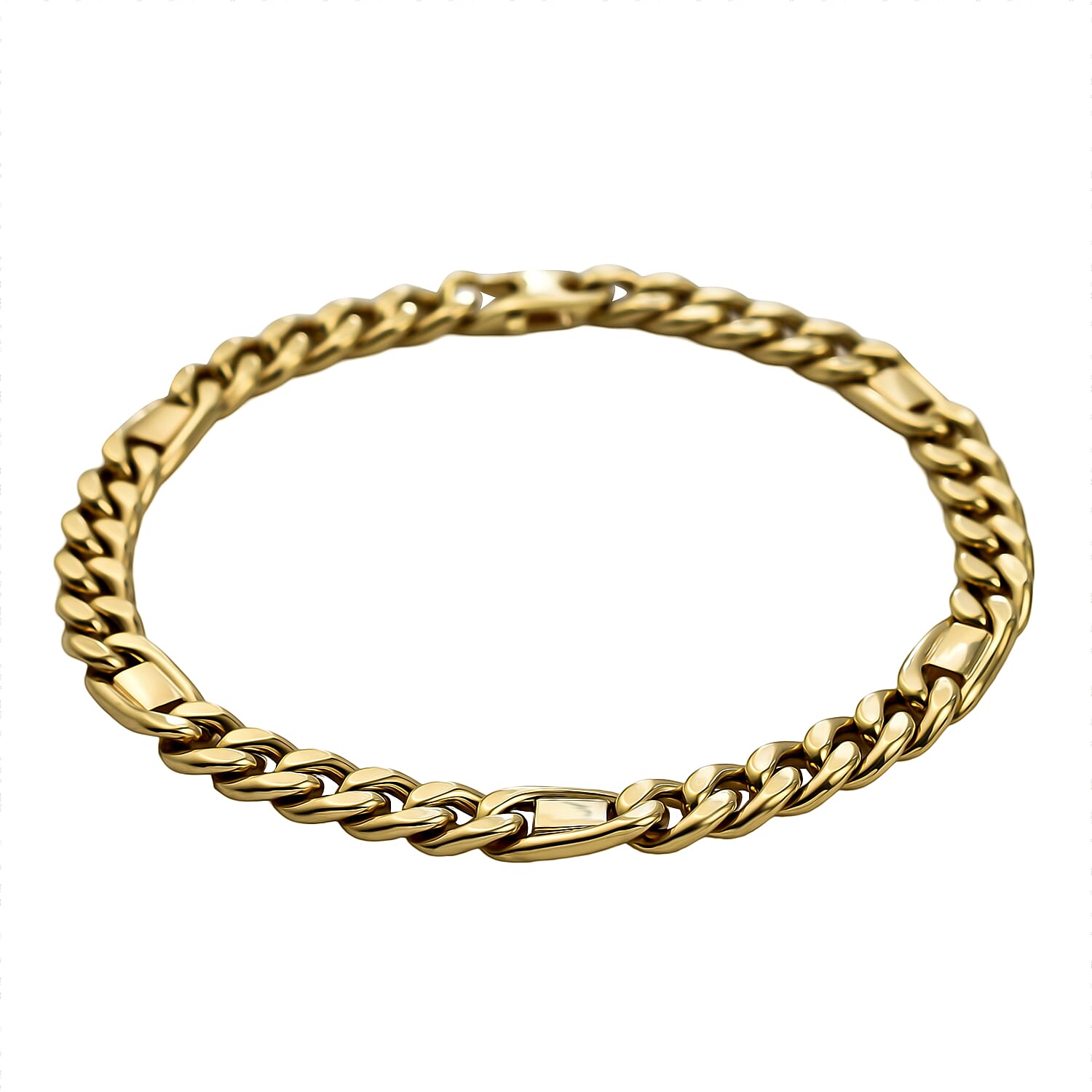 Dubai Closeout - 9K Yellow Gold Cuban Link Bracelet (Size - 8.25), Gold Wt. 8.60 Gms