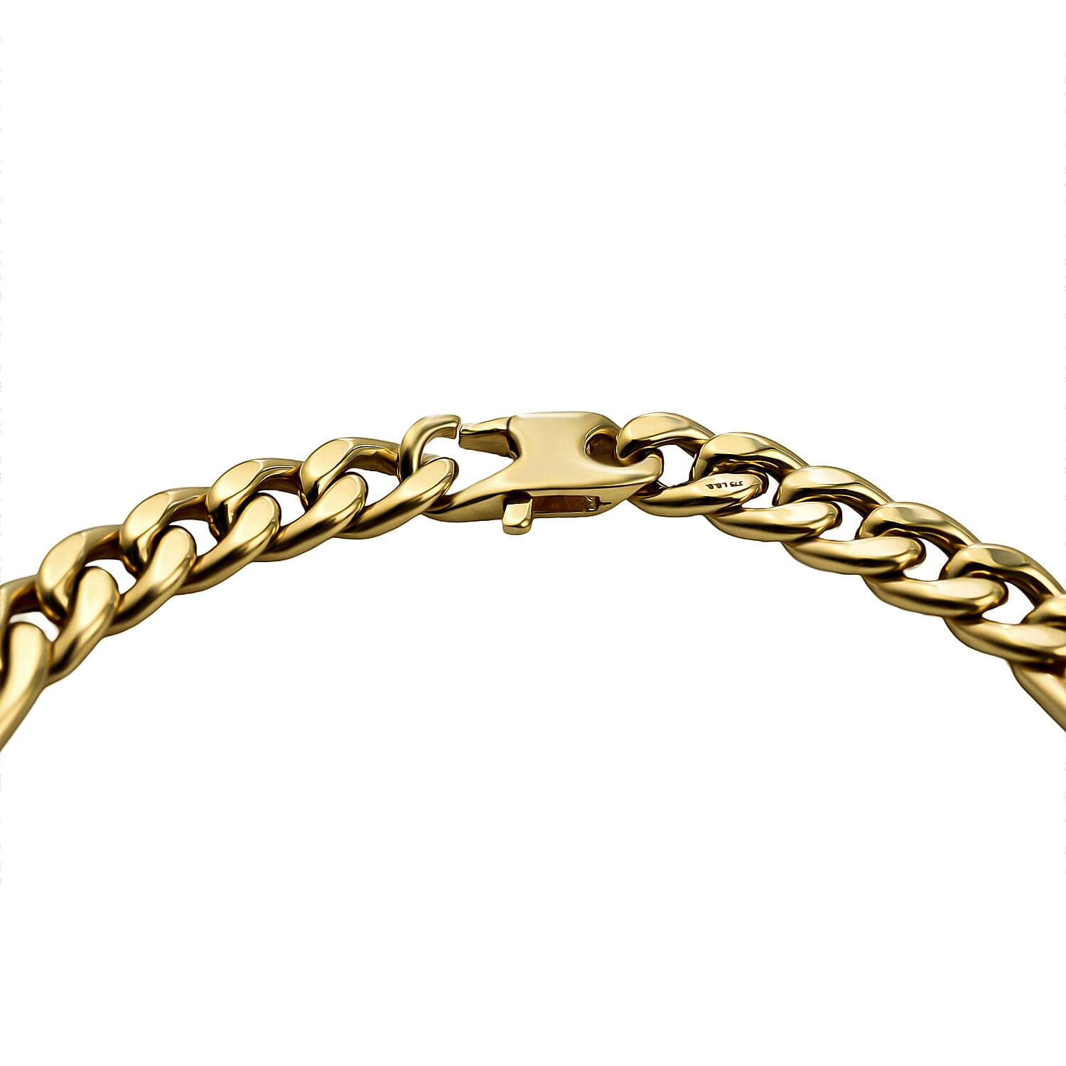 Dubai Closeout - 9K Yellow Gold Cuban Link Bracelet (Size - 8.25), Gold Wt. 8.60 Gms