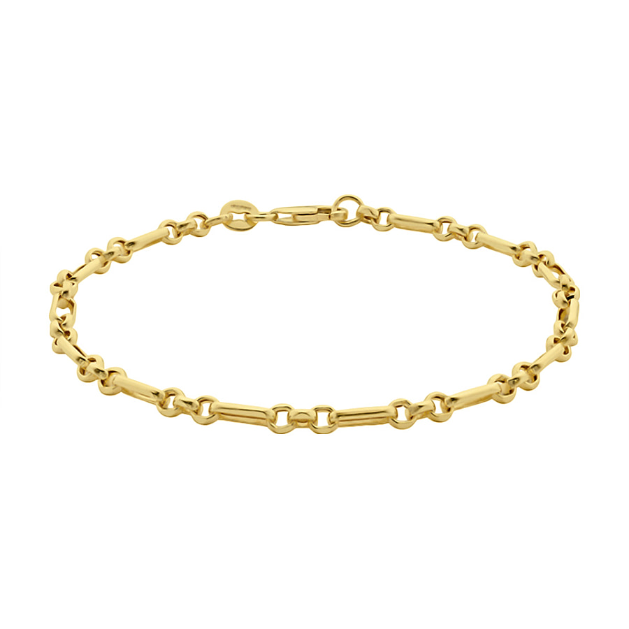 Vicenza Exclusive Find - 9K Yellow Gold Diamond Cut HARMONY Bracelet (Size - 7.5) OneTime Opportunity