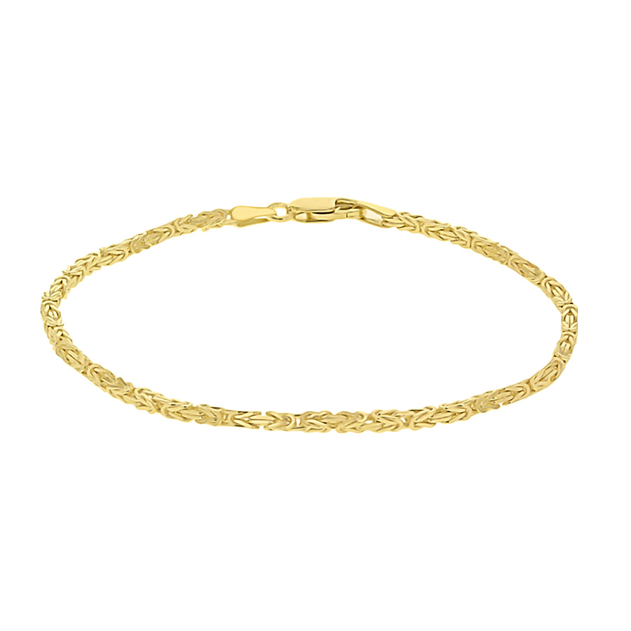 9K Yellow Gold Square Byzantine Bracelet (Size - 7.5), Gold Wt. 4.02 Gms