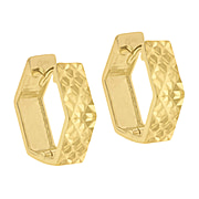 Balinese Closeout - Designer Inspired 9K Yellow Gold Honeycomb Diamond Cut Earrings
