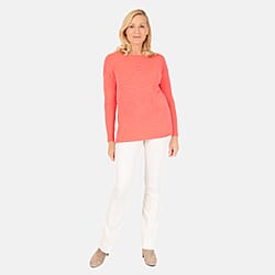 Ribbed Star Jumper - Beige