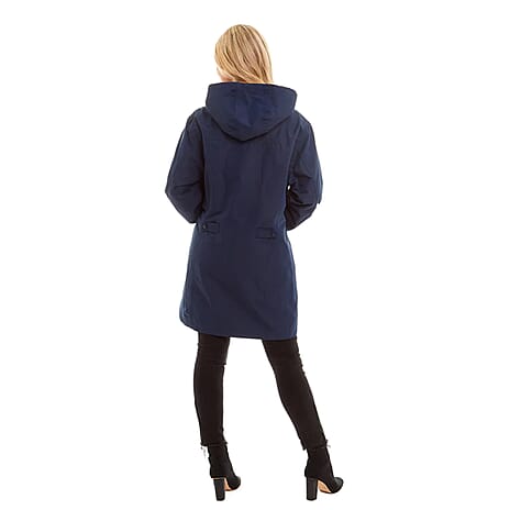 Arctic Storm - MELANIE Long Waterproof Jacket (Size 12) - Navy