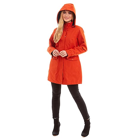 Arctic Storm - MELANIE Long Waterproof Jacket (Size14) - Orange