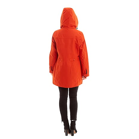 Arctic Storm - MELANIE Long Waterproof Jacket (Size14) - Orange