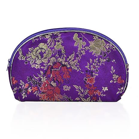 Embroidery Jewellery Box (Size 8x5x1 in) - Purple - Purple