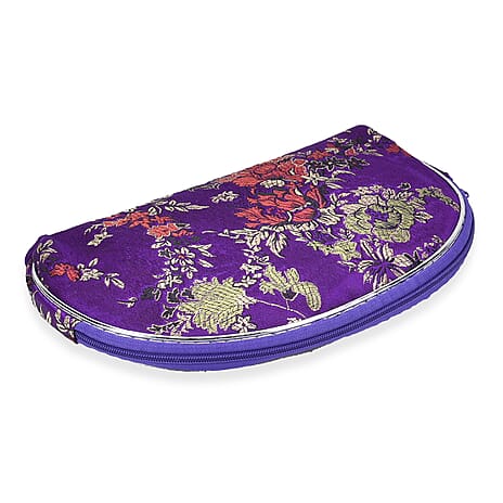 Embroidery Jewellery Box (Size 8x5x1 in) - Purple - Purple