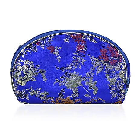 Embroidery Jewellery Box (Size 8x5x1 in) - Royal Blue - Purple