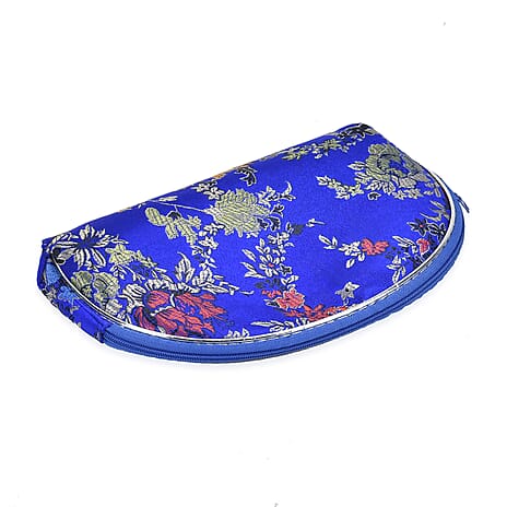 Embroidery Jewellery Box (Size 8x5x1 in) - Royal Blue - Purple