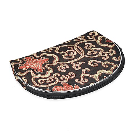 Embroidery Jewellery Box (Size 8x5x1 in) - Black - Purple