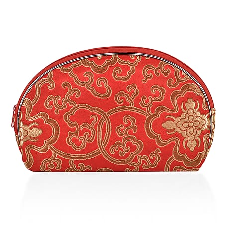 Embroidery Jewellery Box (Size 8x5x1 in) - Red - Purple
