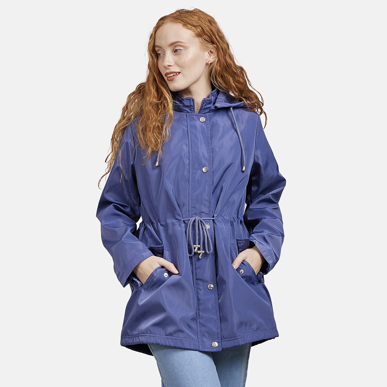 Mudflower Raincoat With Hoodie (Size 12) - Navy