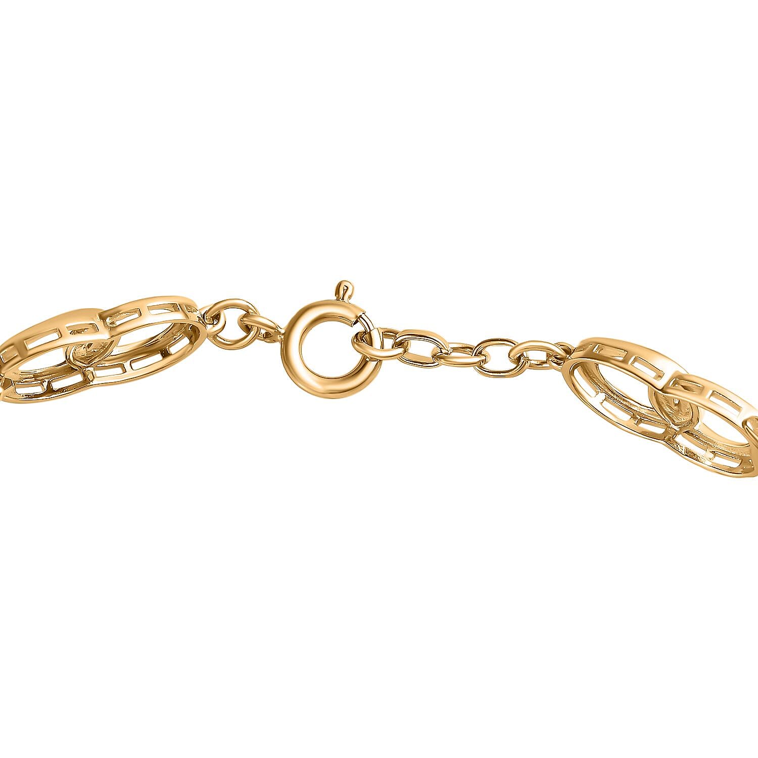 GP Celestial Dream Collection - Moissanite Bracelet (Size - 8) in 18K Yellow, Rose Gold Vermeil & Platinum Plated Sterling Silver 3.13 Ct, Silver Wt. 18.05 Gms