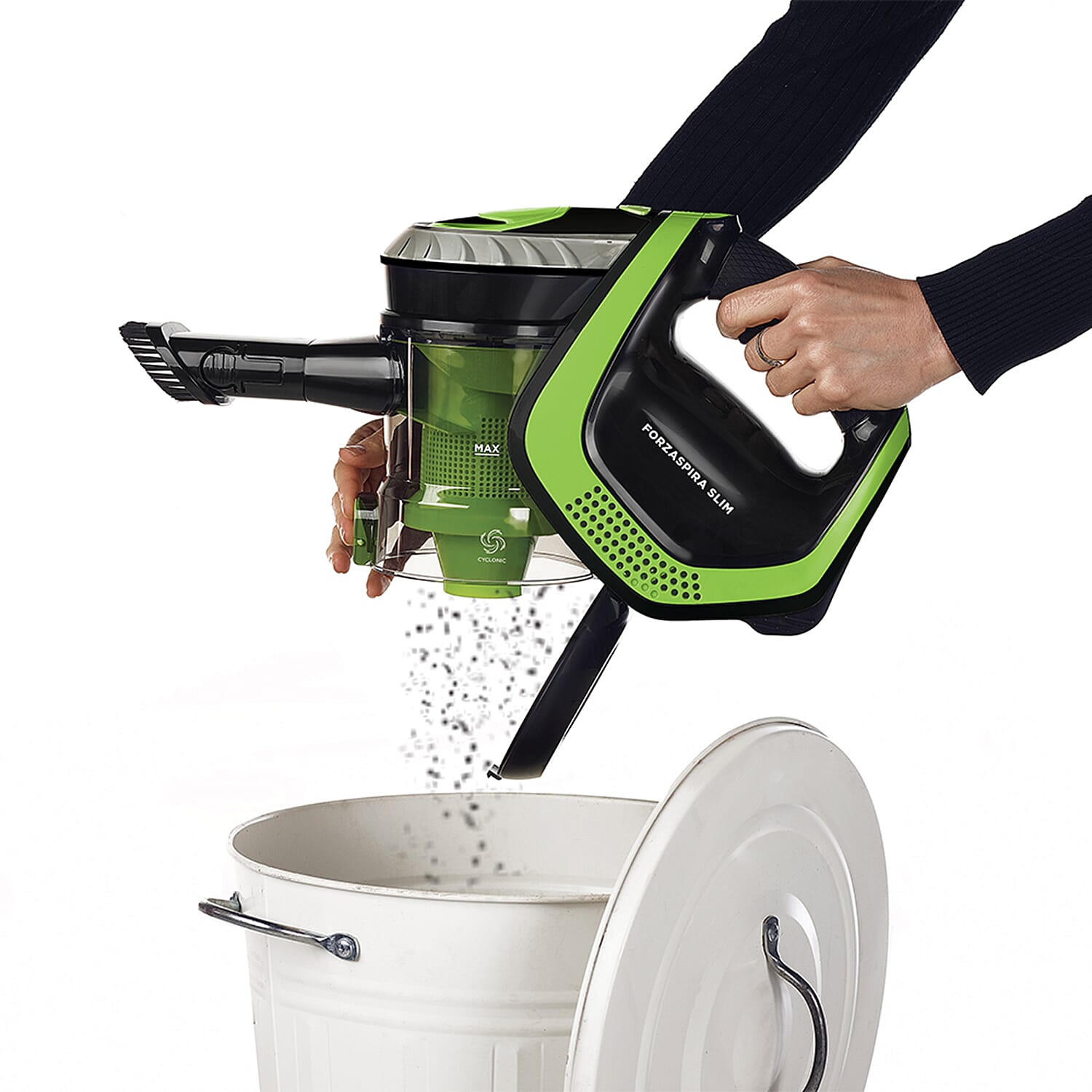 Polti Forzaspire Slim 2 in 1 Cordless Rechargeable Vacuum and Accessory Kit- Green