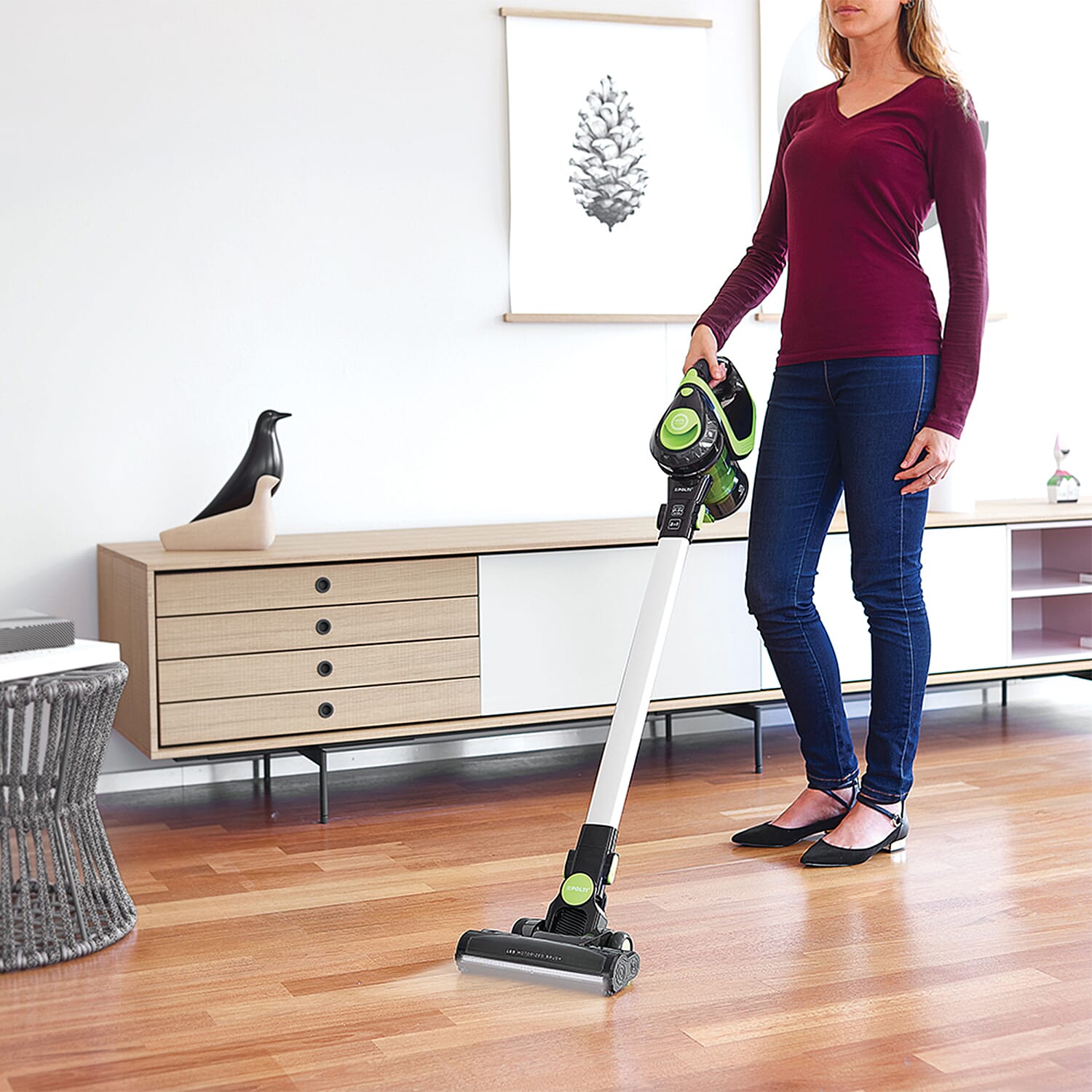 Polti Forzaspire Slim 2 in 1 Cordless Rechargeable Vacuum and Accessory Kit- Green