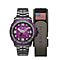 NUBEO Apollo Limited Edition Japan Movt. Purple Dial 20 ATM Watch with Stainless Steel Chain Strap Complimentory Watch Winder