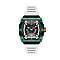NUBEO Huygens Limited Edition Movt. 5 ATM Water Resistant Watch with Green Silicone Strap