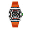 NUBEO Huygens Limited Edition Movt. 5 ATM Water Resistant Watch with Orange Silicone Strap