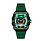 NUBEO Huygens Limited Edition Movt. 5 ATM Water Resistant Watch with Green Silicone Strap