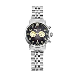 PEGOUD Premiere Mechanical Skeleton Movement 5 ATM Water Resistant Watch with Blue Genuine Leather Strap Complimentory Nusound Earbud